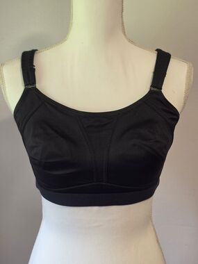Soma Sport Max Support Wireless Black Sports Bra Women's Size 36D